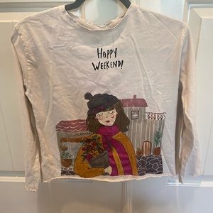 Zara girl long sleeve shirt